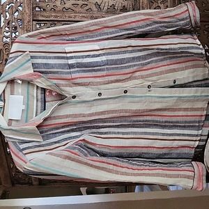 Striped Linen Button Down